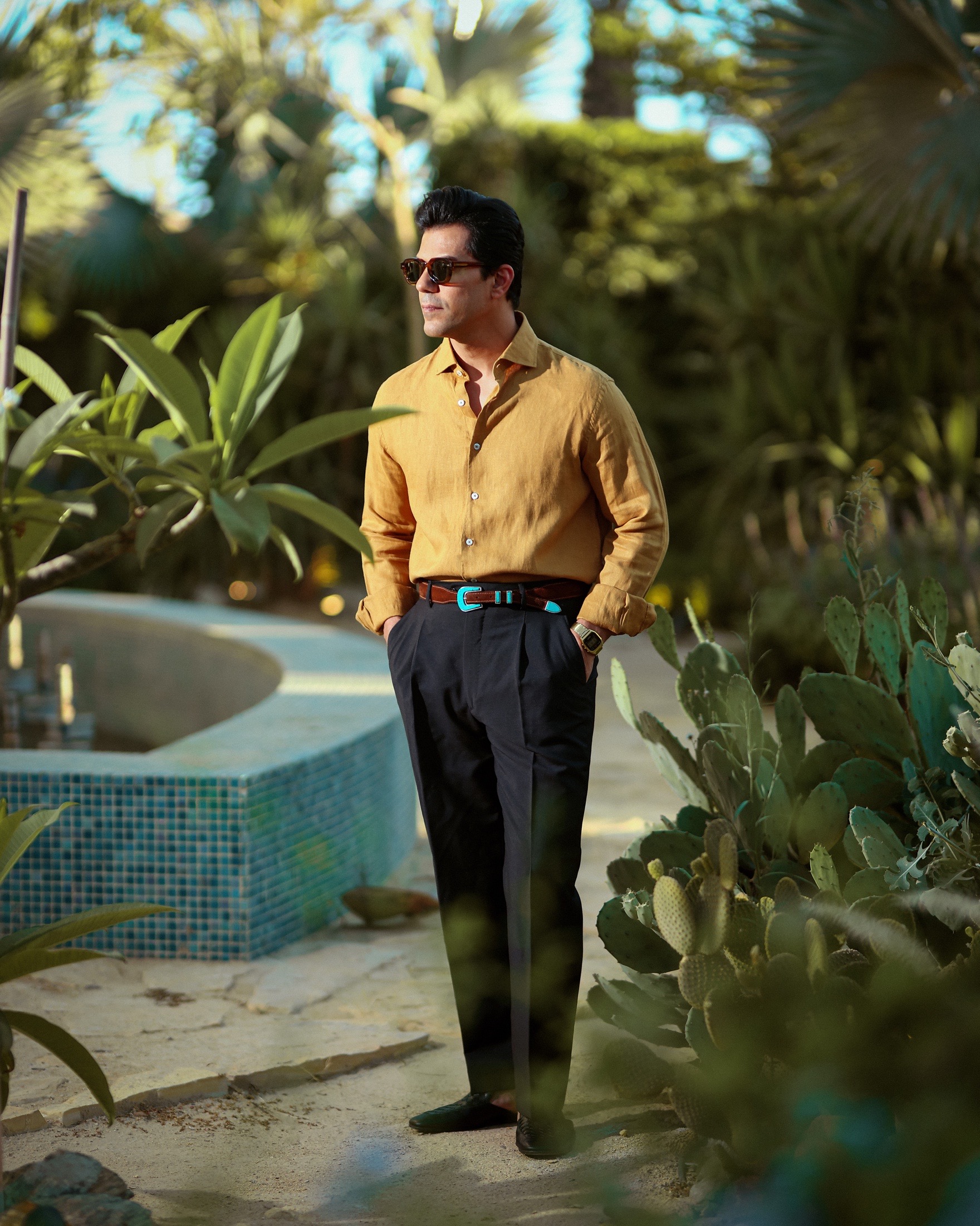 قميص لينن linen short