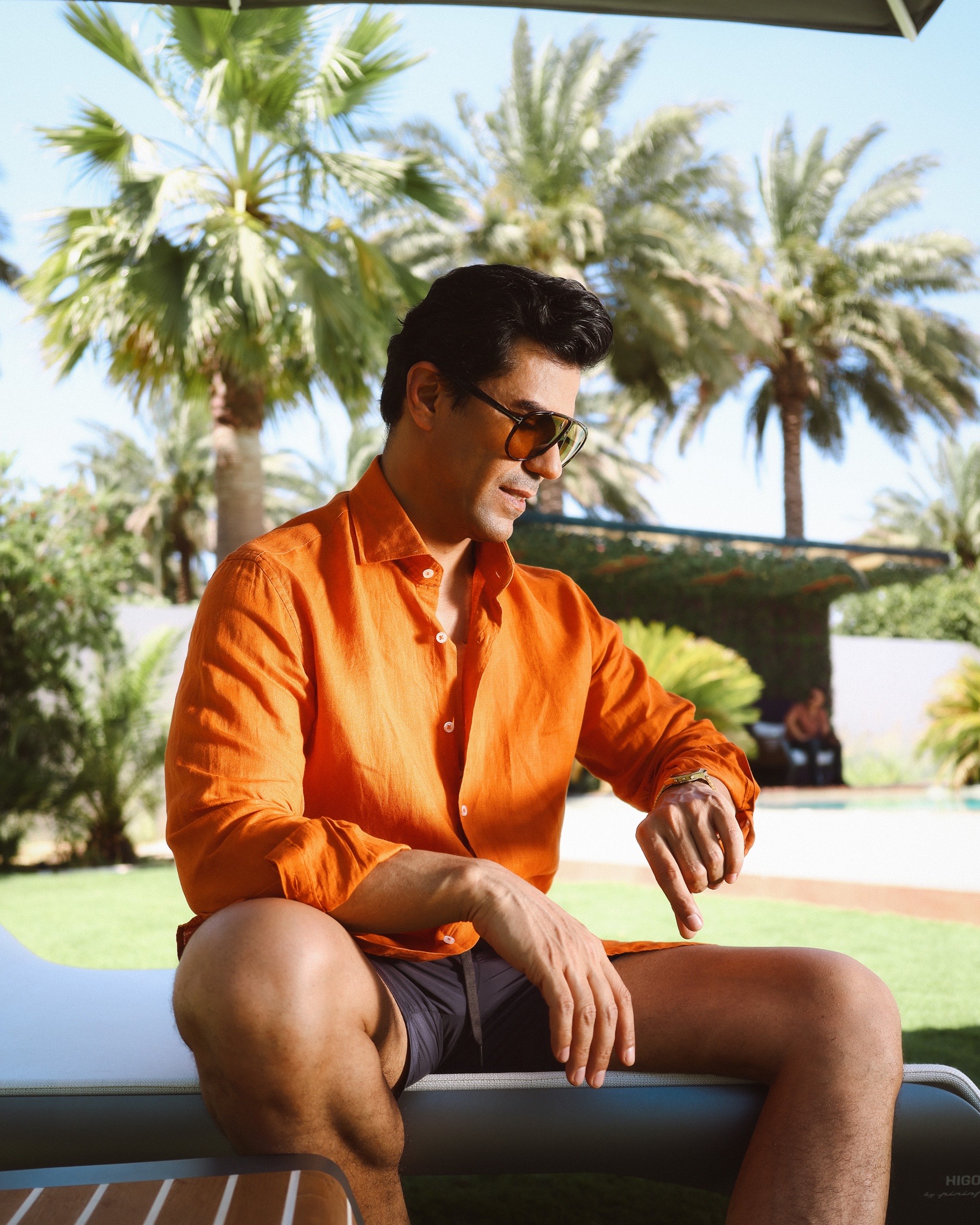 قميص لينن linen short